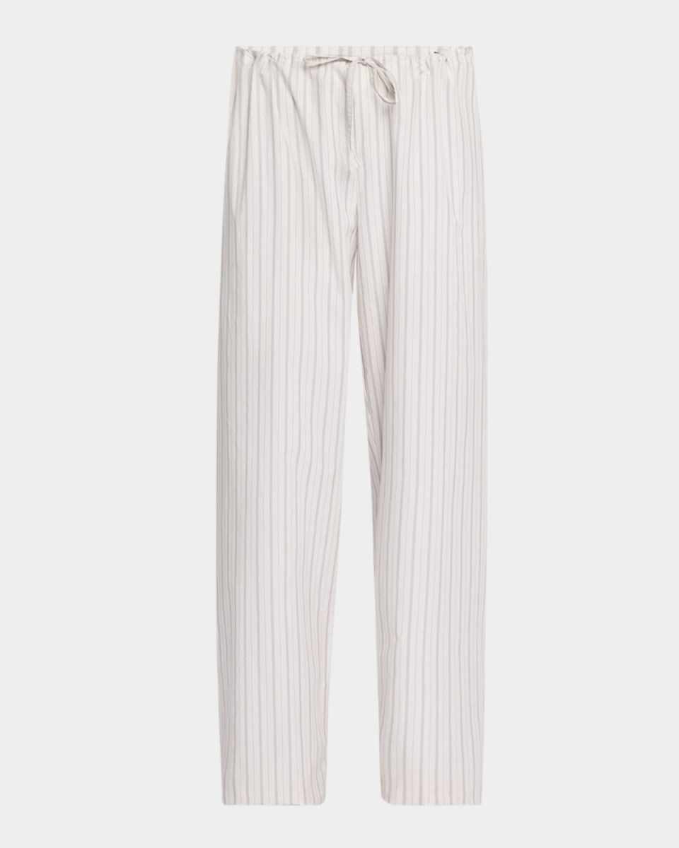 Hypnosta Striped Straight-Leg Drawstring Pants